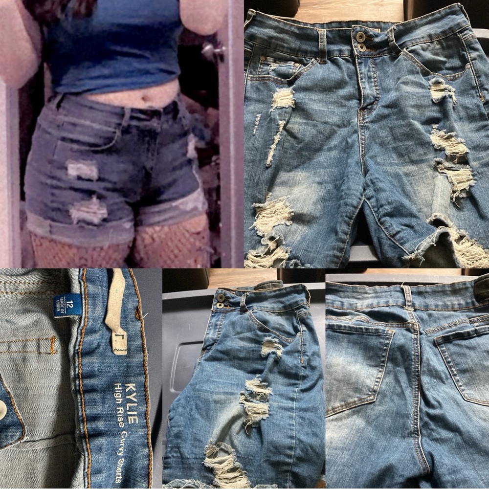 High rise Jean shorts